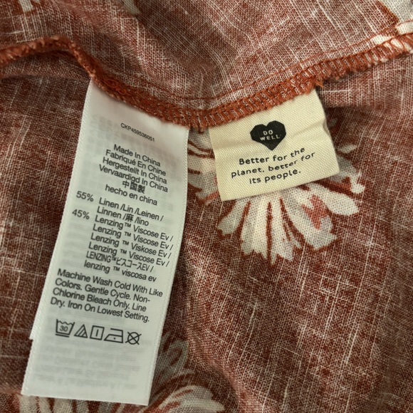 ✨Madewell Linen-Blend Sophia Midi Dress Medium - Picture 14 of 15